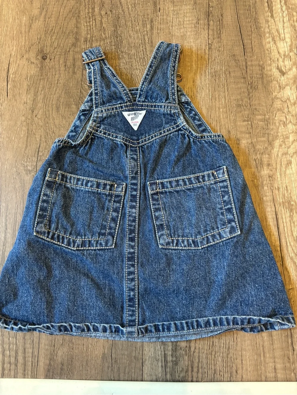 Vintage 2000s Y2K Oshkosh B’Gosh Cowgirl Country Western Overall Dress Vestbak